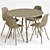 Cream Soft Pad Chair, 3ds Max 3D model small image 3