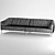 Luxury Modern Sigmund Sofa 3D model small image 2