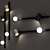 Nevada Modern Metal Glass Wood Pendant 3D model small image 2