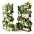Metal Plant Stand with Wooden Boxes 3D model small image 2