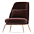 Elegant Cantori Fabric Armchair 3D model small image 2