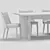 Elegant Dining Set with Louise Chair 3D model small image 4