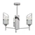 Modern Industrial Chandelier Fixture 3D model small image 1
