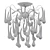 Modern Industrial Glass Pendant Light 3D model small image 2