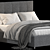 Sleek Modern Bed Frame 3D model small image 3