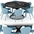 Modern Elegant Dining Table Chair 3D model small image 1