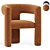 Azure Velvet Lounge Chair, 3D Model 3D model small image 1