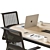 Elegant Oval Conference Table 3D model small image 4