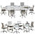 Elegant Oval Conference Table 3D model small image 7