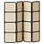 Handwoven Rattan Room Divider 3D model small image 1