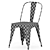 Modern Stackable Black Metal Dining Chairs 3D model small image 5