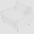 Eco-Weave Grey Loveseat Russo 3D model small image 2