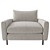 Eco-Weave Grey Loveseat Russo 3D model small image 3