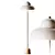 Pink Wood Metal Floor Lamp 3D model small image 1