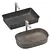 Modern Washbasin Set with Varied Sizes 3D model small image 2