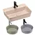Modern Washbasin Set with Varied Sizes 3D model small image 4