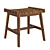 Modern Teak Caterpillar Tabouret 3D model small image 4