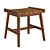 Modern Teak Caterpillar Tabouret 3D model small image 5