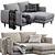 Modern Smedstorp Sofa By Ikea 3D model small image 2