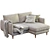 Modern Smedstorp Sofa By Ikea 3D model small image 5