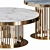 LaLume MB20688-23 Round Coffee Table 3D model small image 3