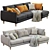 Sleek Smedstorp Sofa with Chaise 3D model small image 4