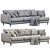 Sleek Smedstorp Sofa with Chaise 3D model small image 5