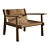 Contemporary Dune Lounge Chair 3D model small image 1