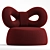  Qeeboo RIBBON Armchair: Fabric Elegance 3D model small image 1