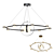 Elegant LED Ring Chandelier Protest 3D model small image 1