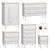 Gemini Walnut Furniture Set 3D model small image 3