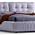 Italian Luxury Baxter Milano Bed 3D model small image 3