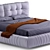 Italian Luxury Baxter Milano Bed 3D model small image 5