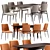 Opus Dining Chair and Garda Decor Table 3D model small image 1