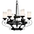 Rustic Antique Marble Candles Chandelier 3D model small image 1