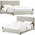 Elegant Boka Bed Frame 3D model small image 1