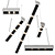 Nis 1200 White Line Pendant 3D model small image 1