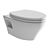 Modern Dual-Flush Wall Toilet 3D model small image 6