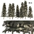 Blue Spruce Forest Trees Bundle 3D model small image 1