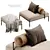 Elegant OLY Bench&Pouf Set 3D model small image 2