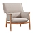 Elegant Embrace Lounge Chair 3D model small image 1