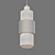 Eurosvet Chrome Glass Pendant Light 3D model small image 2