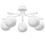 Paolina Ceiling Chandelier Glass Shades 3D model small image 3