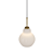 Elegant Pear-Shaped Glass Pendant 3D model small image 2