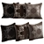 Elegant Decorative Pillows Set 3D model small image 1