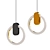 Elegant Metallic Pendant Lamp "GINA 3D model small image 1