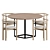 Scandinavian Dining Set with Table 3D model small image 1
