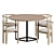 Scandinavian Dining Set with Table 3D model small image 4