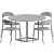 Modern Dining Set with 4 Chairs 3D model small image 2