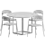 Modern Dining Set with 4 Chairs 3D model small image 3